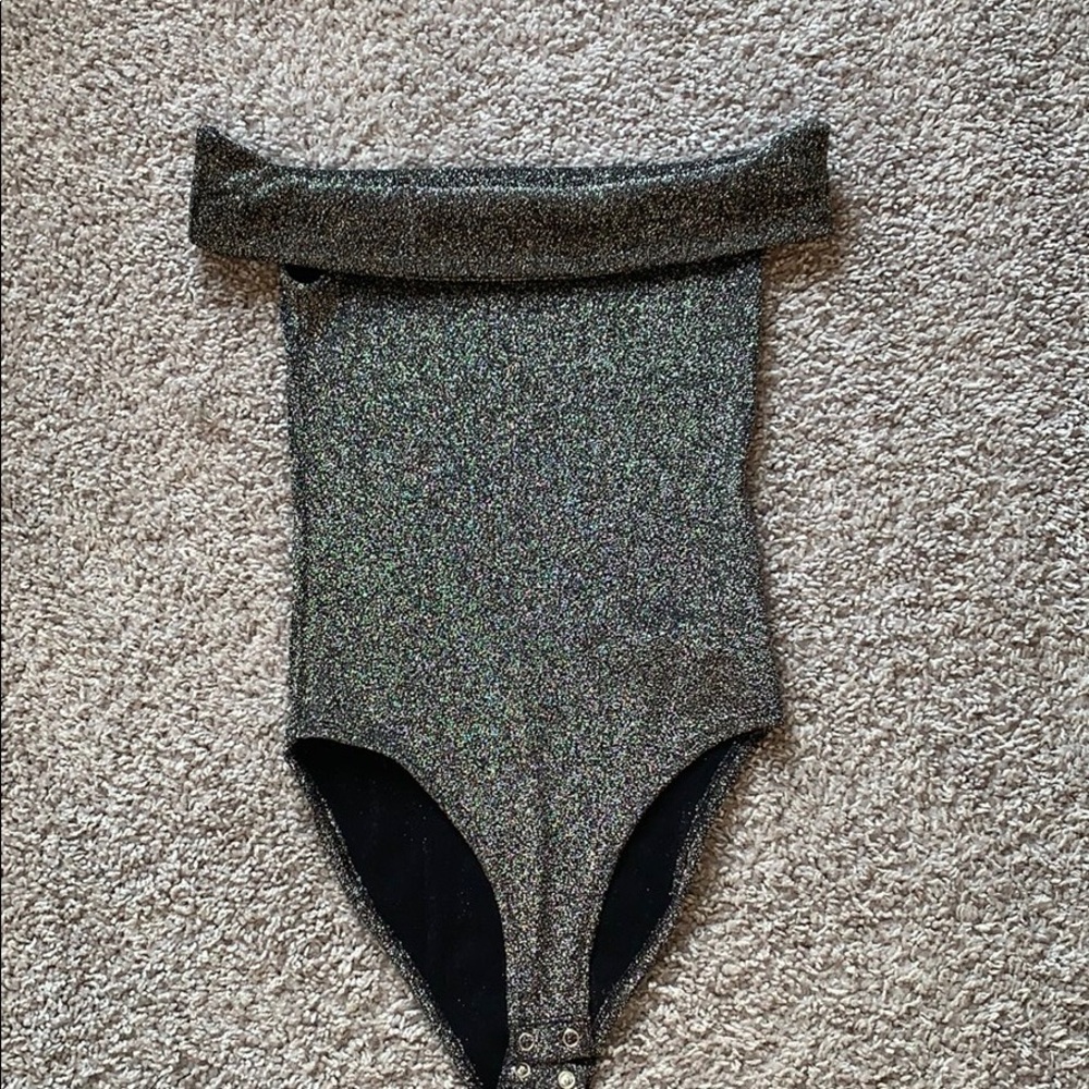 Shimmery Off the shoulder bodysuit